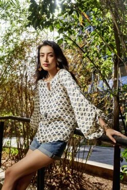 Floret Drawstring Top - Ecru -Anita Dongre S23G735B ecru 6