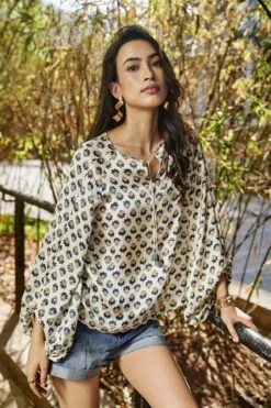 Floret Drawstring Top - Ecru -Anita Dongre S23G735B ecru 7