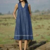 Root Core A-Line Dress - Midnight 1 Root Core A-Line Dress - Midnight -Anita Dongre S23G748 20blue 1