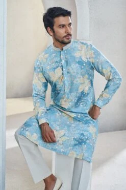 Revaan Kurta - Powder Blue -Anita Dongre S23K11LF Powder20Blue 5