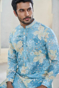 Revaan Kurta - Powder Blue -Anita Dongre S23K11LF Powder20Blue 7