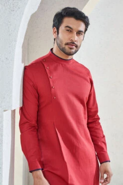 Nayel Kurta - Maroon -Anita Dongre S23K12CL Maroon 5
