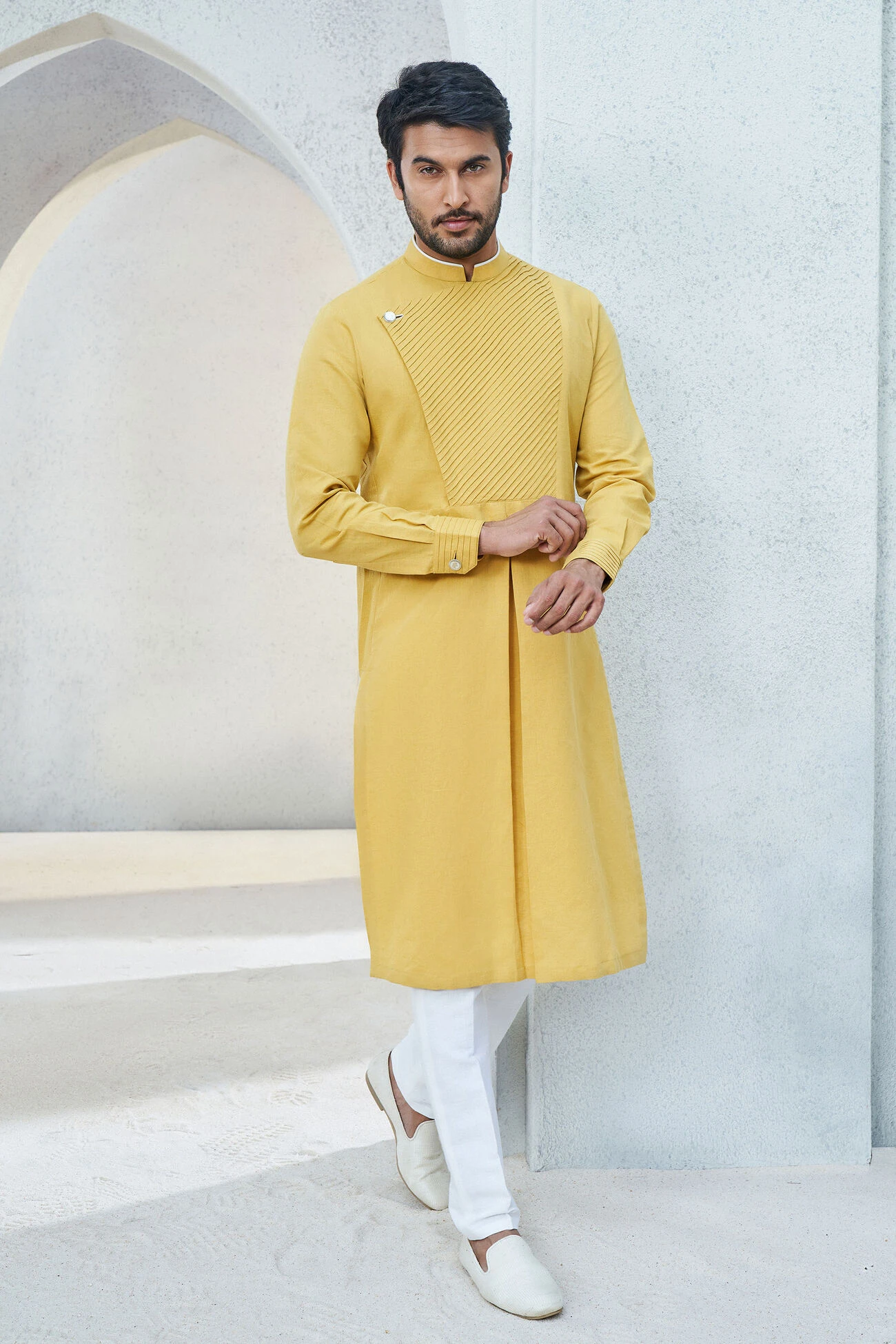 Faris Kurta - Mustard 3 Faris Kurta - Mustard
