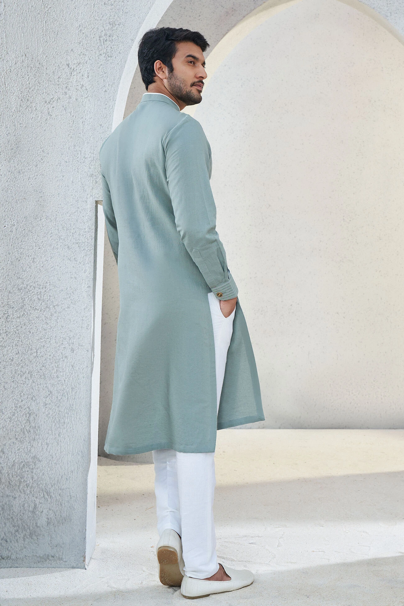 Faris Kurta - Olive 5 Faris Kurta - Olive - Image 3