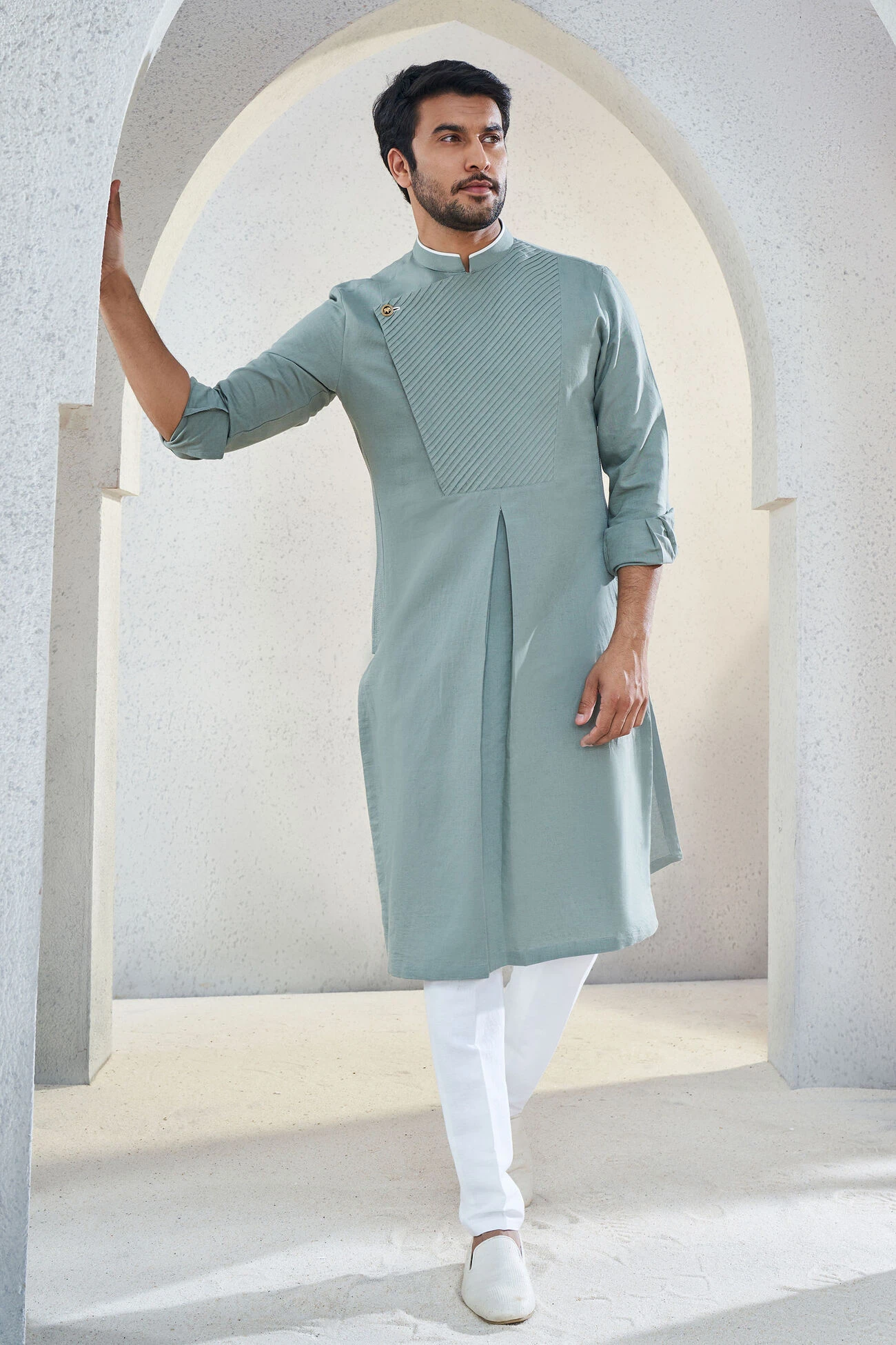 Faris Kurta - Olive 6 Faris Kurta - Olive - Image 4
