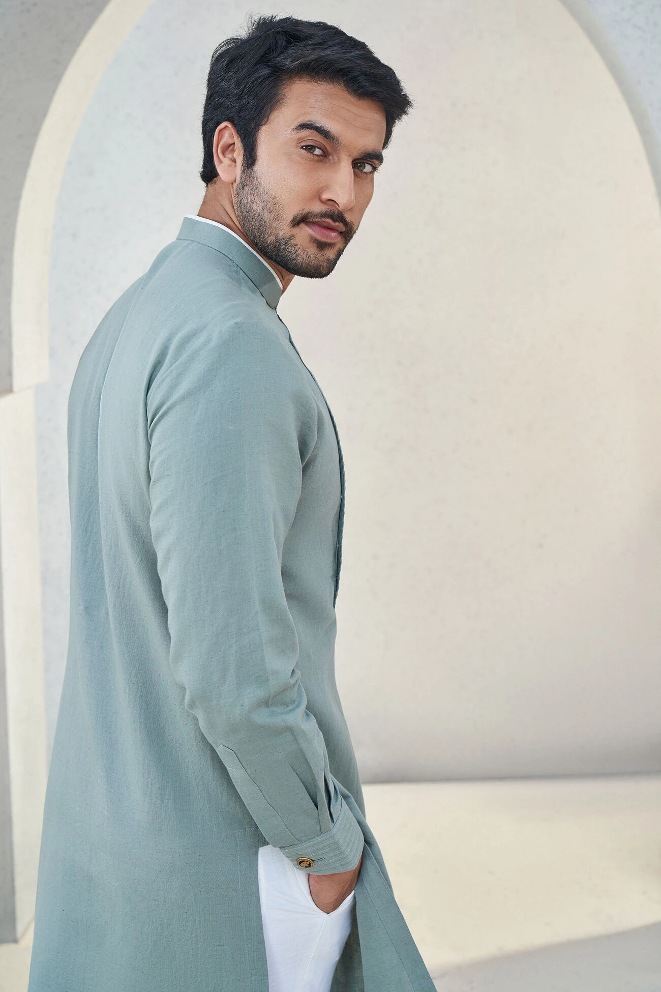 Faris Kurta - Olive 8 Faris Kurta - Olive - Image 6