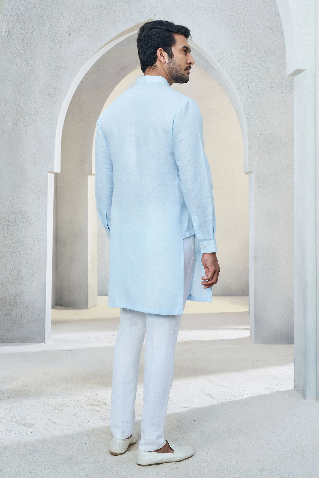 Keshav Kurta - Powder Blue 5 Keshav Kurta - Powder Blue - Image 3
