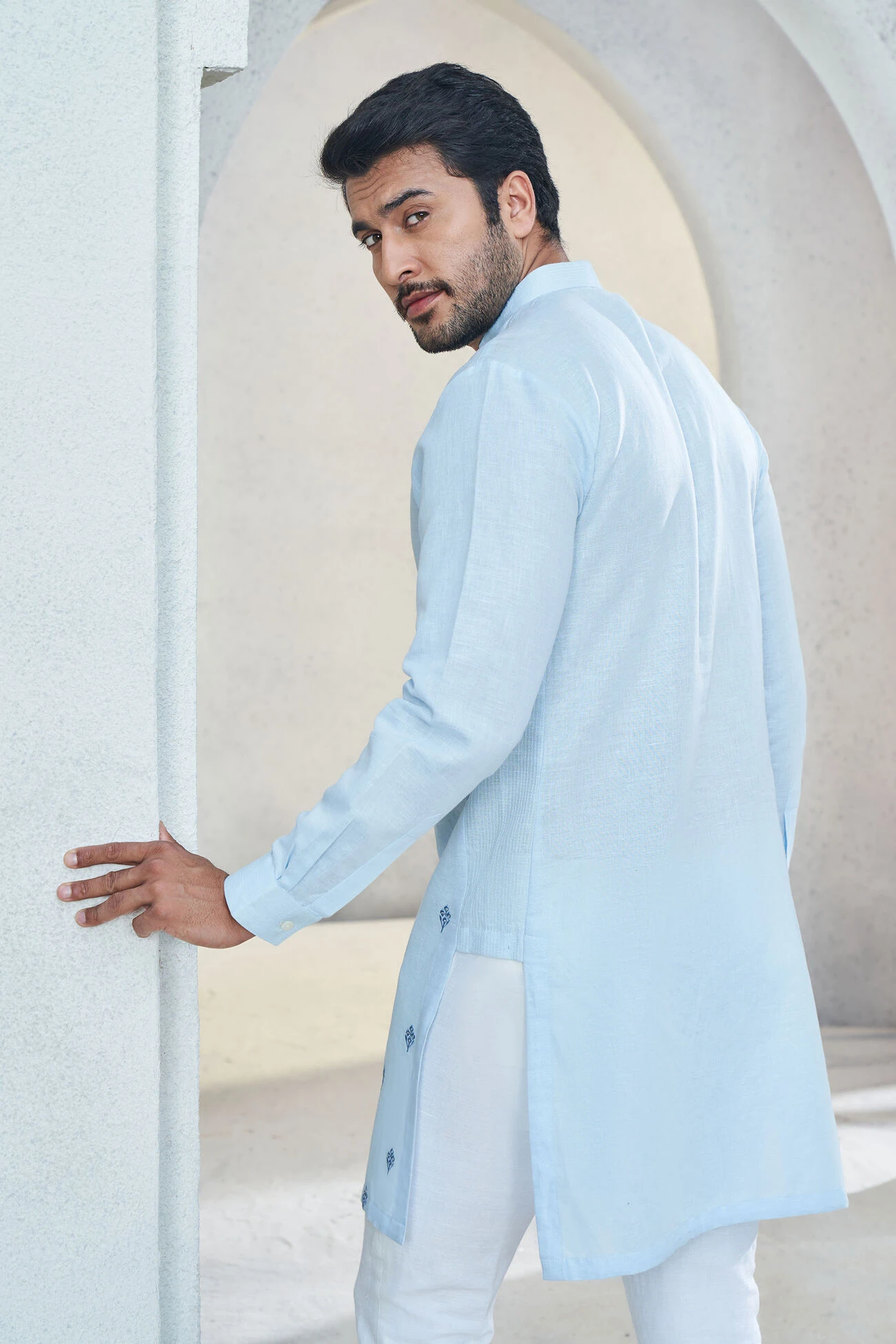 Keshav Kurta - Powder Blue 8 Keshav Kurta - Powder Blue - Image 6