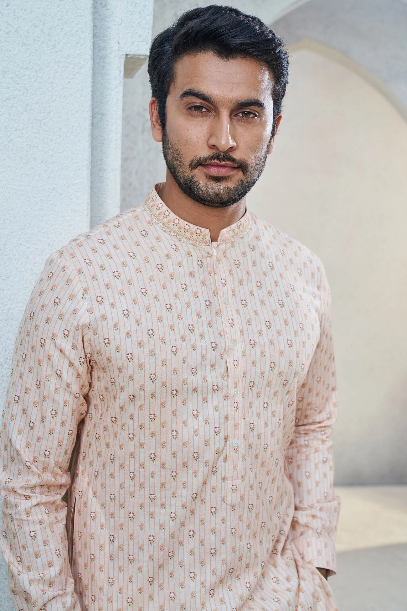 Shray Kurta - Salmon 7 Shray Kurta - Salmon - Image 5