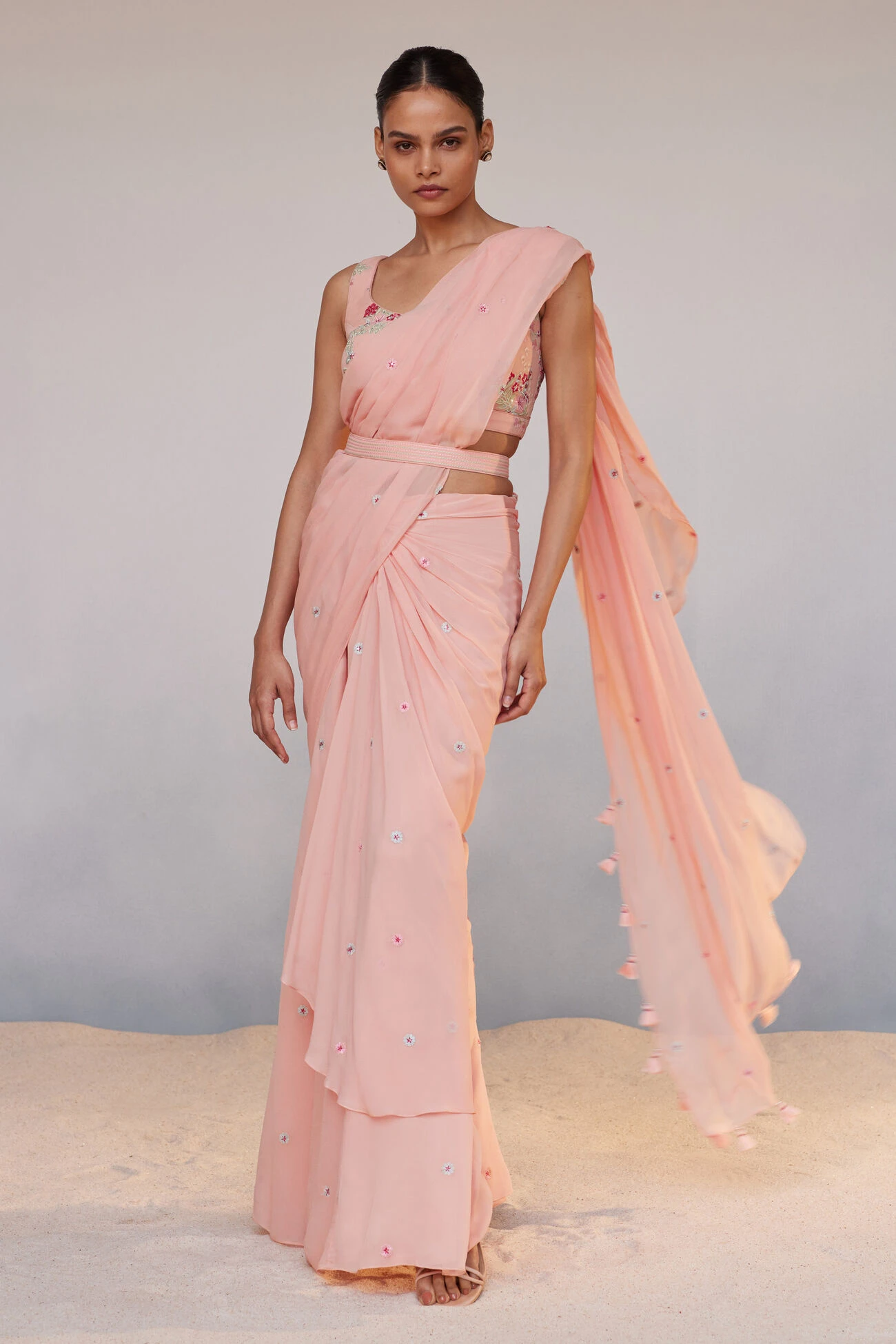 Asterope Saree - Pink 4 Asterope Saree - Pink - Image 2