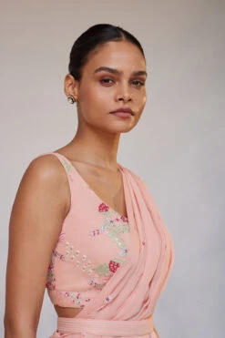 Asterope Saree - Pink 13 Asterope Saree - Pink -Anita Dongre S23MA153 Pink 5