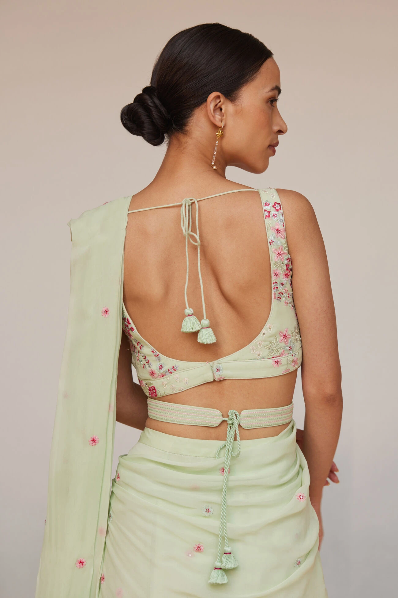Asterope Saree - Pista 7 Asterope Saree - Pista - Image 5