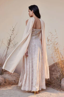 Sahara Tunic Cut Suit Set - Flesh -Anita Dongre S23R139 Flesh 3