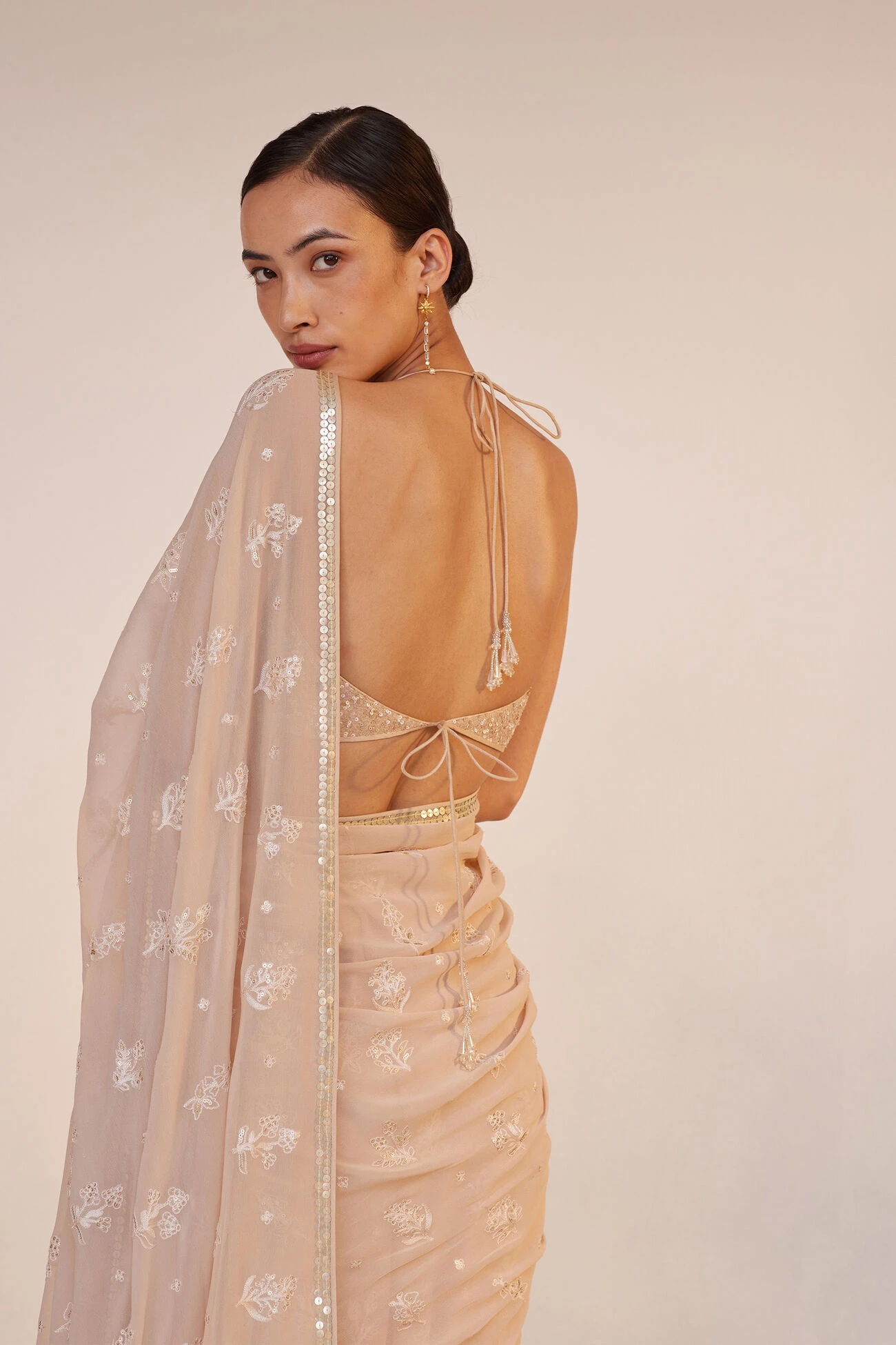 Iqra Saree - Flesh 9 Iqra Saree - Flesh - Image 7