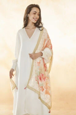 Calfuray Dupatta - Cream