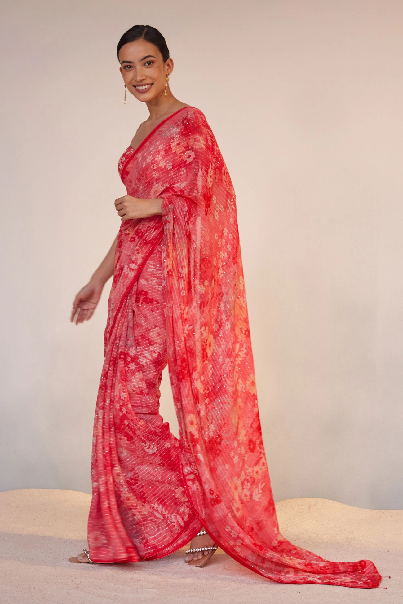 Rosalba Saree - Pink 4 Rosalba Saree - Pink - Image 2