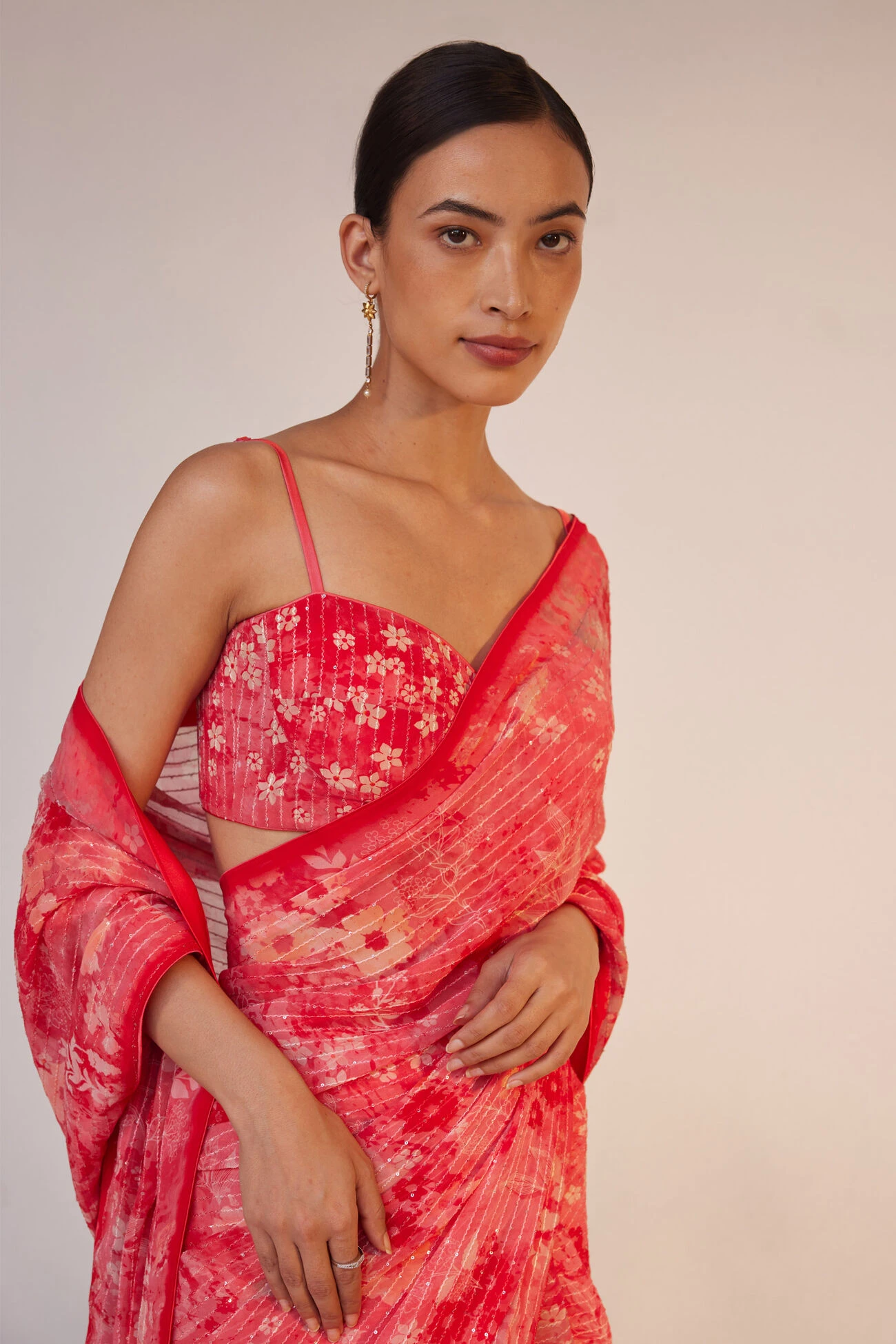 Rosalba Saree - Pink 6 Rosalba Saree - Pink - Image 4