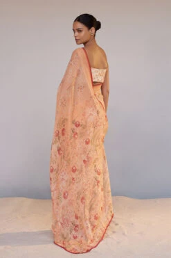 Calfuray Saree Set - Peach 11 Calfuray Saree Set - Peach -Anita Dongre S23RS112A Peach 3