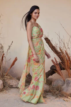 Juliette Saree Set - Lime -Anita Dongre S23RS135 lime 4