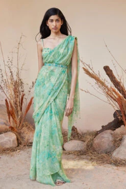 Aneeza Saree - Sage