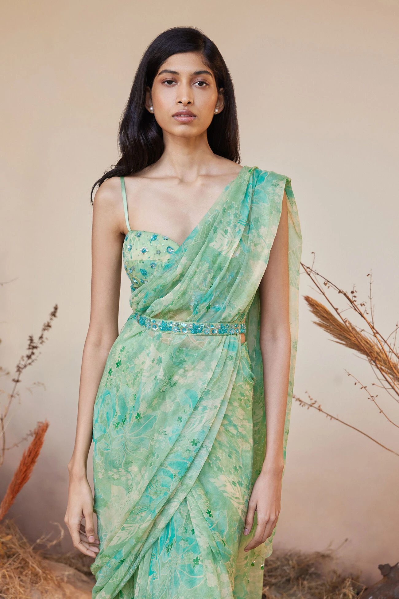Aneeza Saree - Sage 6 Aneeza Saree - Sage - Image 4