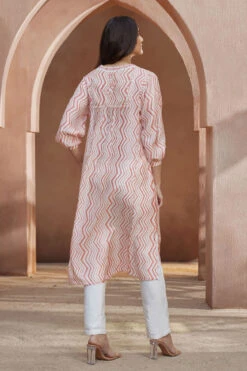 Ermir Kurta - Peach -Anita Dongre S23S132A Peach 3