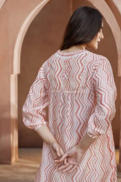 Ermir Kurta - Peach -Anita Dongre S23S132A Peach 5