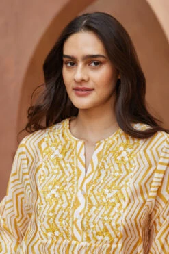 Ermir Kurta - Yellow 13 Ermir Kurta - Yellow -Anita Dongre S23S132A Yellow 6