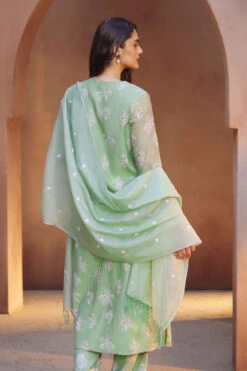 Zaiba Suit Set - Sage -Anita Dongre S23S146 Sage 4