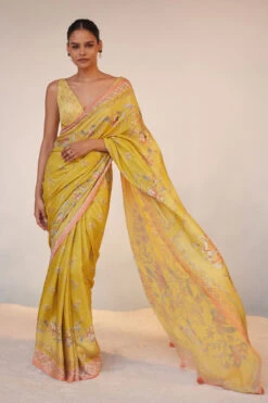 Ember Saree Set - Mustard
