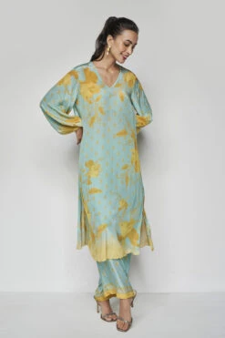 Sama Kurta Set - Aqua