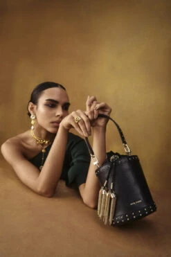 From The Wilderness Bucket Bag - Nocturnal Black -Anita Dongre S24MBUCKET1 Black 3