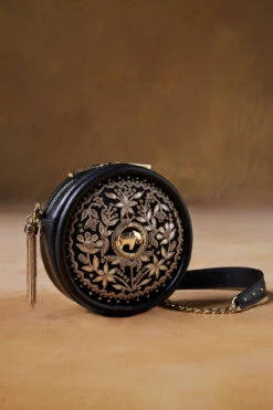 Symphony Of Blooms Crossbody Bag - Nocturnal Black