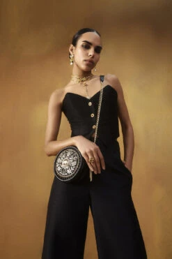 Symphony Of Blooms Crossbody Bag - Nocturnal Black -Anita Dongre S24SLING1 Black 2