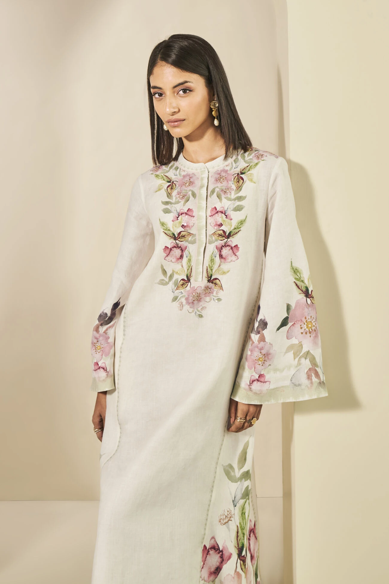 Anemone Kaftan - Natural 5 Anemone Kaftan - Natural - Image 3