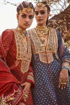 Shyla Ajrakh Kurta Set – Indigo -Anita Dongre ad f21p58 indigo 3