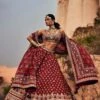 Laukya Ajarakh Lehenga Set- Red -Anita Dongre ad f21p62 lcd red 1 1