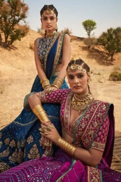 Lokesha Bandhani Lehenga Set– Navy -Anita Dongre ad f21p72lcd navy 2