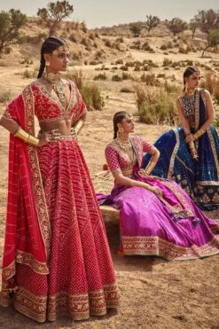 Bhuvi Bandhani Lehenga Set – Red -Anita Dongre ad f21p79lcd red 4
