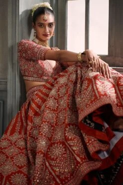 Deepa Lehenga Set – Red -Anita Dongre ad f21r27lcd red 3