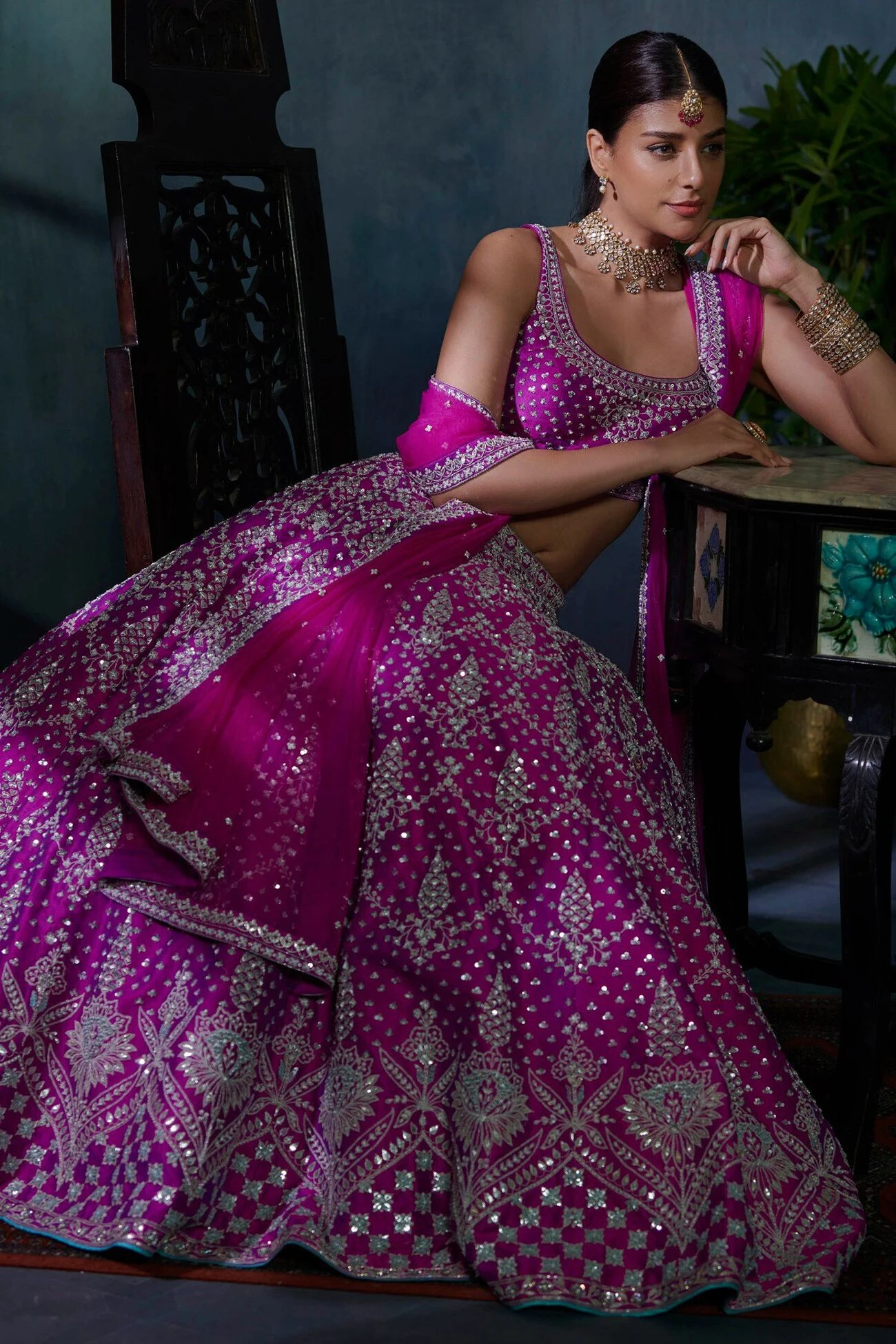 Gayatri Lehenga Set – Vivid Violet 4 Gayatri Lehenga Set – Vivid Violet - Image 2