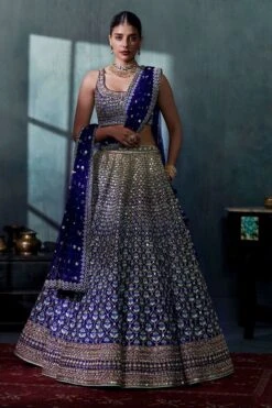 Pranja Lehenga Set – Navy Blue