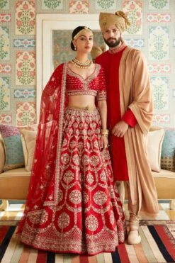 Nira Lehenga-Red