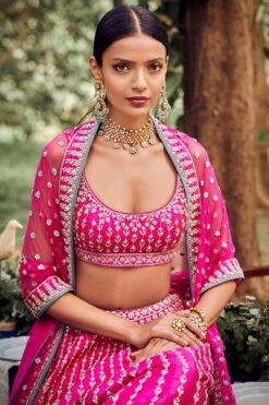Maheen Lehenga -Anita Dongre ad fw20sj014lcd fuchsia pink 3