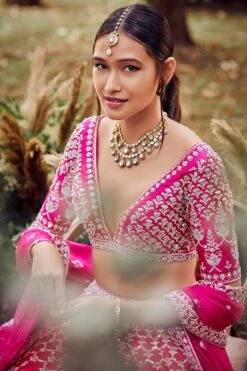 Aantika Lehenga -Anita Dongre ad fw20sj018lcd fuchsia pink 3