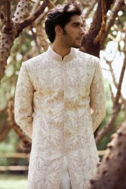 Raadhik Sherwani -Anita Dongre ad mens a20sr4rs off white 03