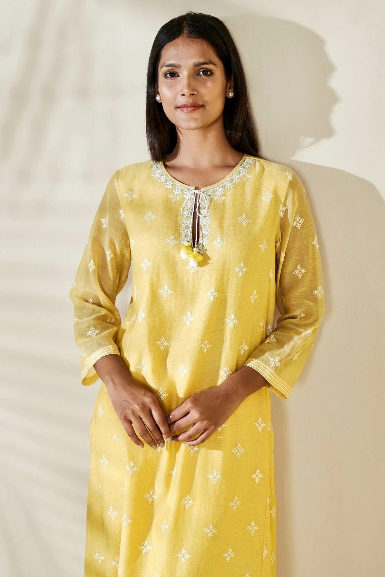 Hirisha Kurta – Yellow 7 Hirisha Kurta – Yellow - Image 5