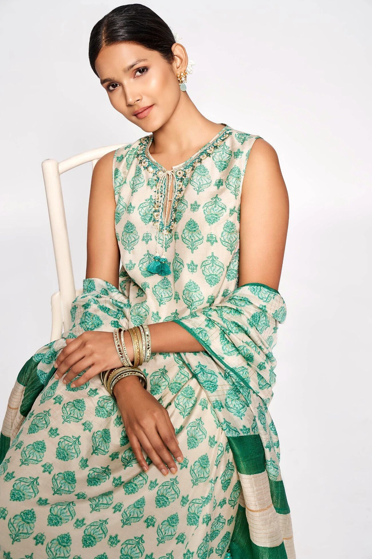 Maushmi Kurta Set – Green 9 Maushmi Kurta Set – Green - Image 7