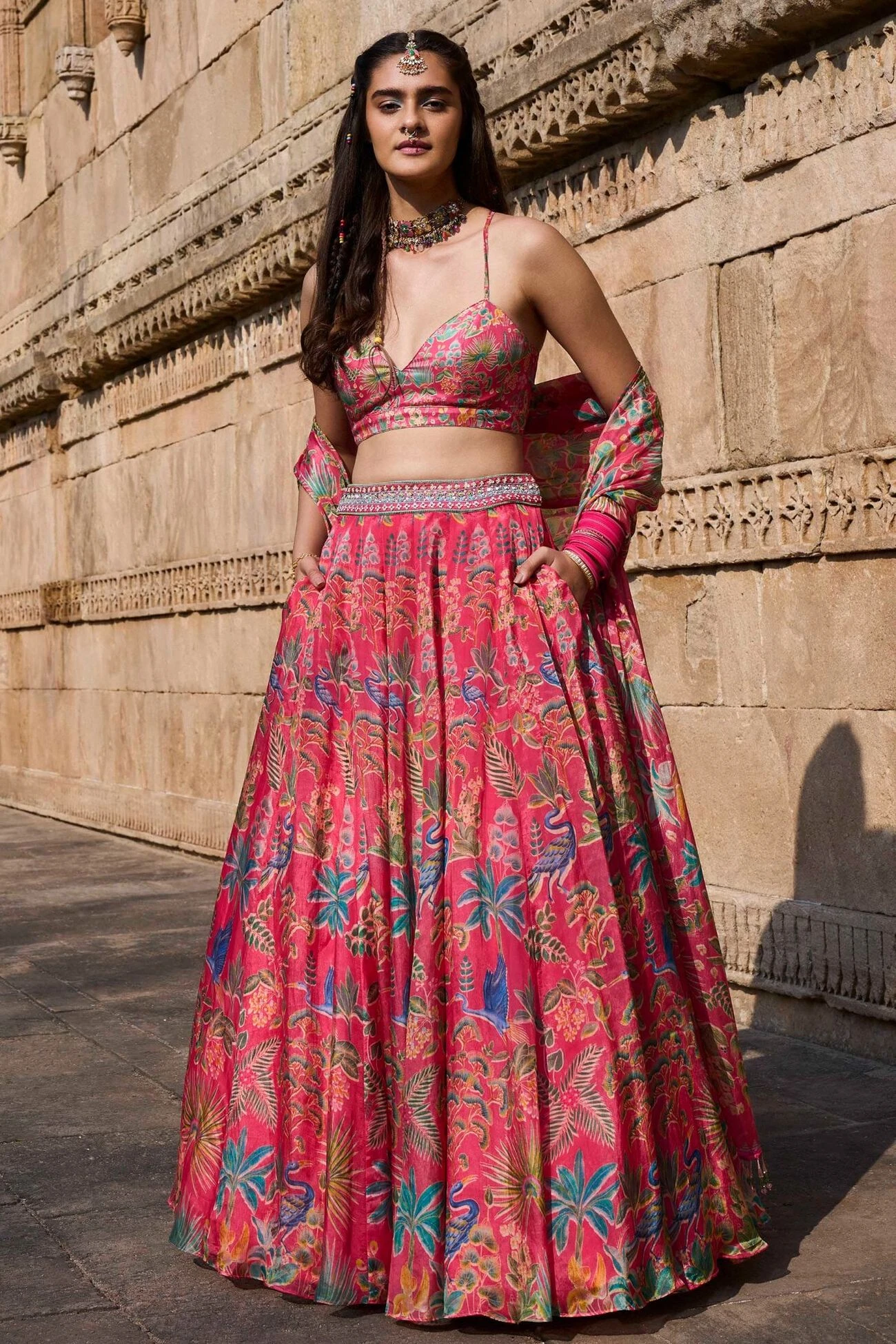 Swan Song Lehenga Set - Pink 3 Swan Song Lehenga Set - Pink