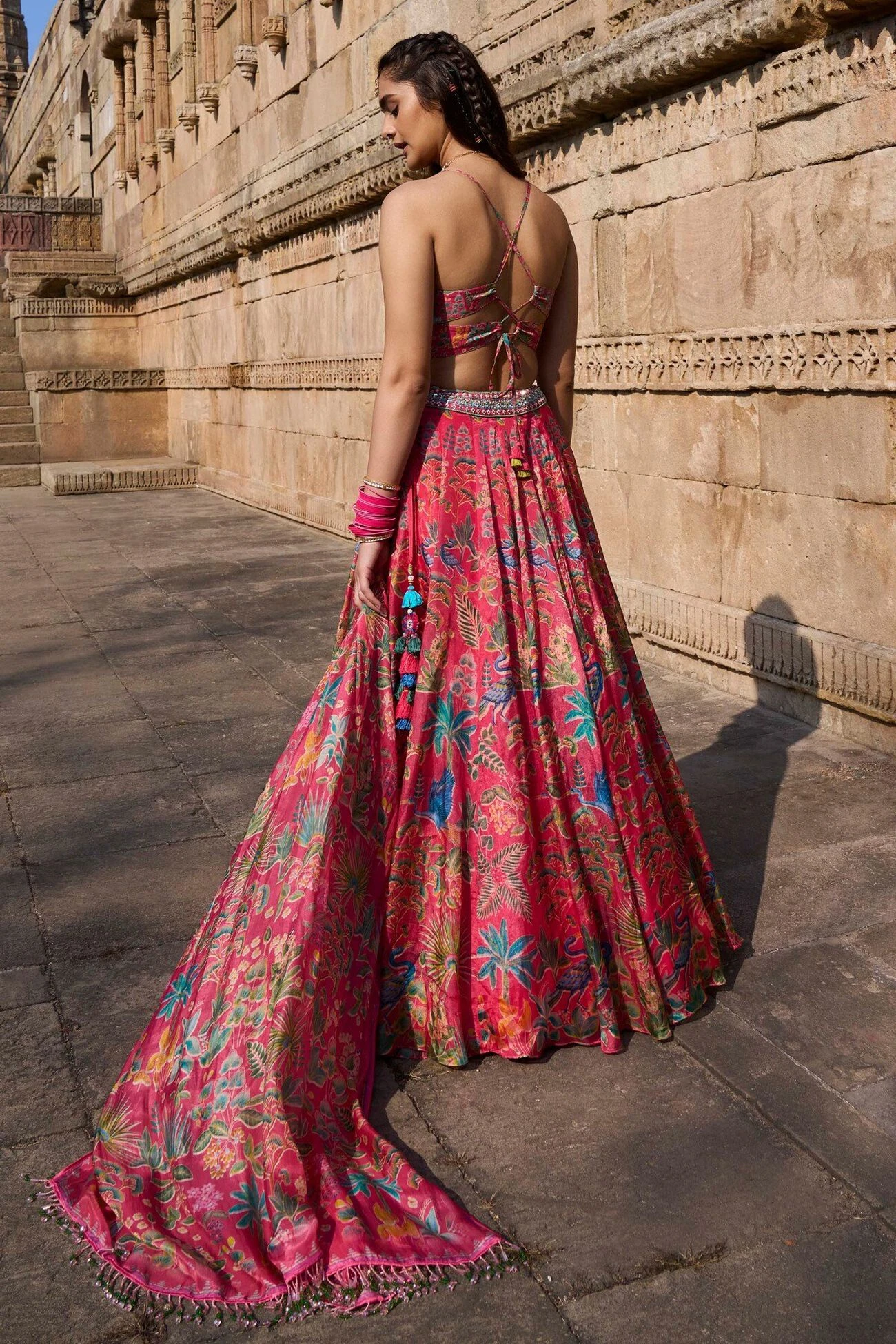 Swan Song Lehenga Set - Pink 4 Swan Song Lehenga Set - Pink - Image 2